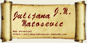 Julijana Matošević vizit kartica